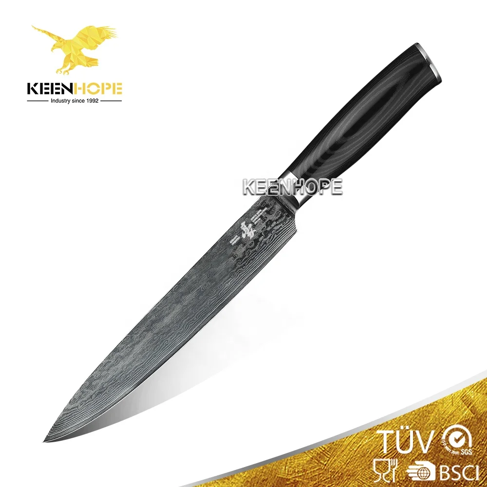 67 Layers Damascus Steel 5 inch Utility knife With VG10 Steel Core Micarta Wood Handle Damascus Kitchen Knife HEROISM