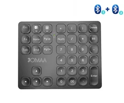 JOMAA BT wireless Number Pad Aluminum Rechargeable Numeric Keypad Wireless Number Keyboard for Laptop Windows MacBook