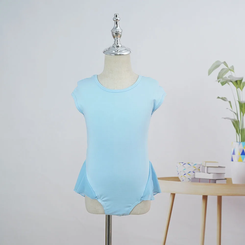 Wholesales popular good quality chiffon nylon half skirted dance ballet leotard for ballerina