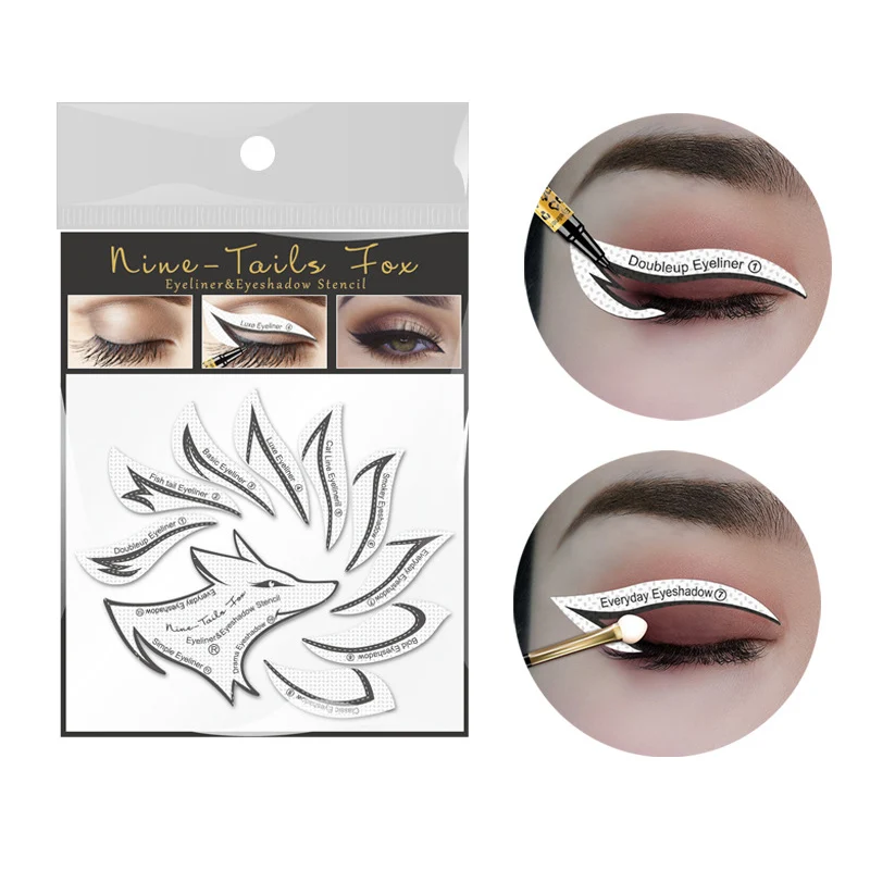 Eyeliner Eye Shadow Nine-Tailed Fox Eye Patch Eyeshadow Models Template Shaping Stencil Eyes Make up Aid Tools