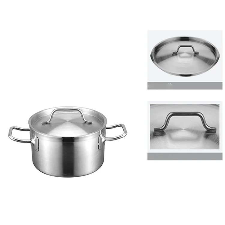 High Quality Stainless Steel Stock Pots Silver Kitchen Pots and Pans Sets