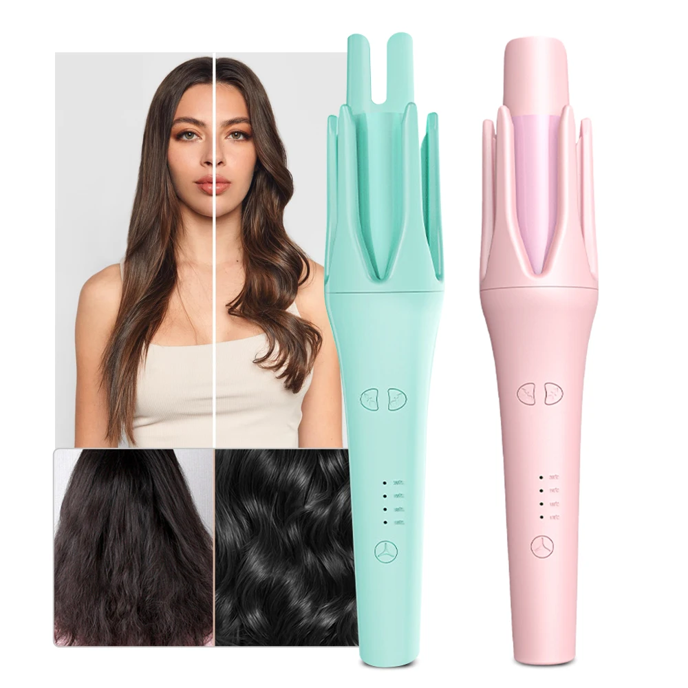 wholesale big wave home use new three barrel ceramic Ionic automatic LCD curling iron with triple barrel hair waver hair curler