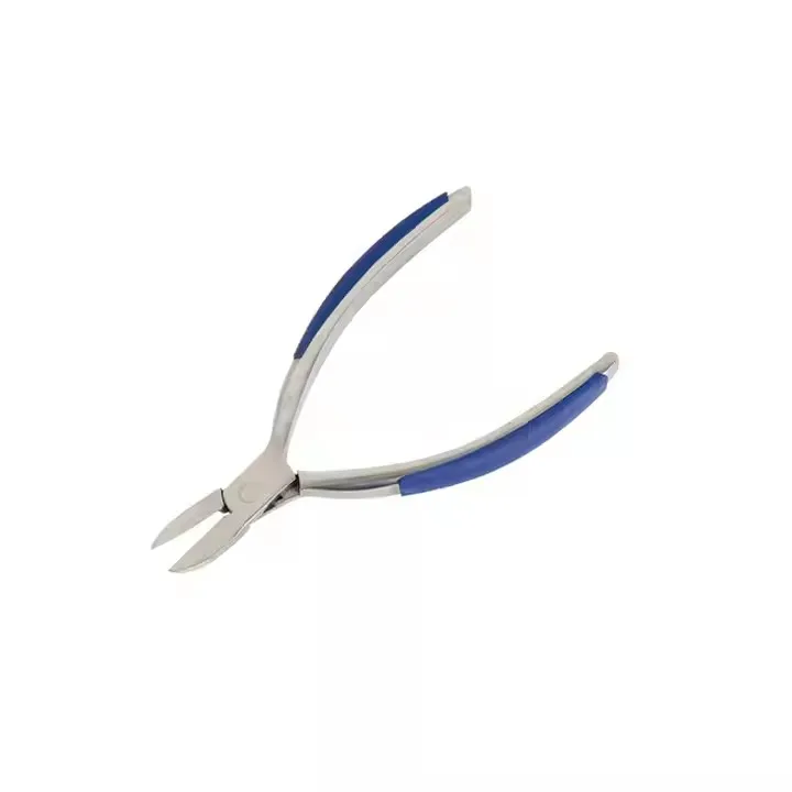 precise scissor type scissors pedicure nipper stainless steel inside spring rubber handle pedicure cutter