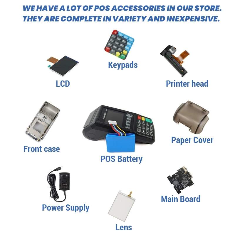 High Quality customization V2 pro P2 pro QP1659 QP1669 7.6V 2580mah Battery Cashier Replacement POS Payment Machine Battery