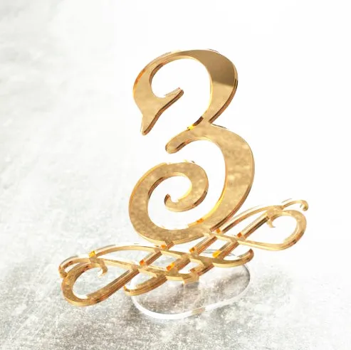 2021 Weeding Decoration Place Card Freestanding Table Sighs Custom Acrylic Laser Cut Table Number Holders