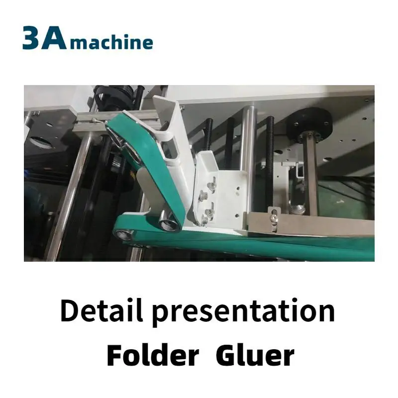 CQT#650JYG crash lock Bottom box automatic paper folder gluer machine folding and gluing machine small bar code folder gluer