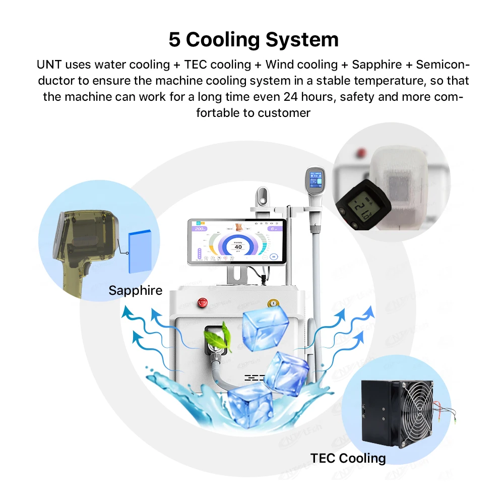 808nm diode laser 4 wavelength 755 808 940 1064nm diode laser hair removal machine
