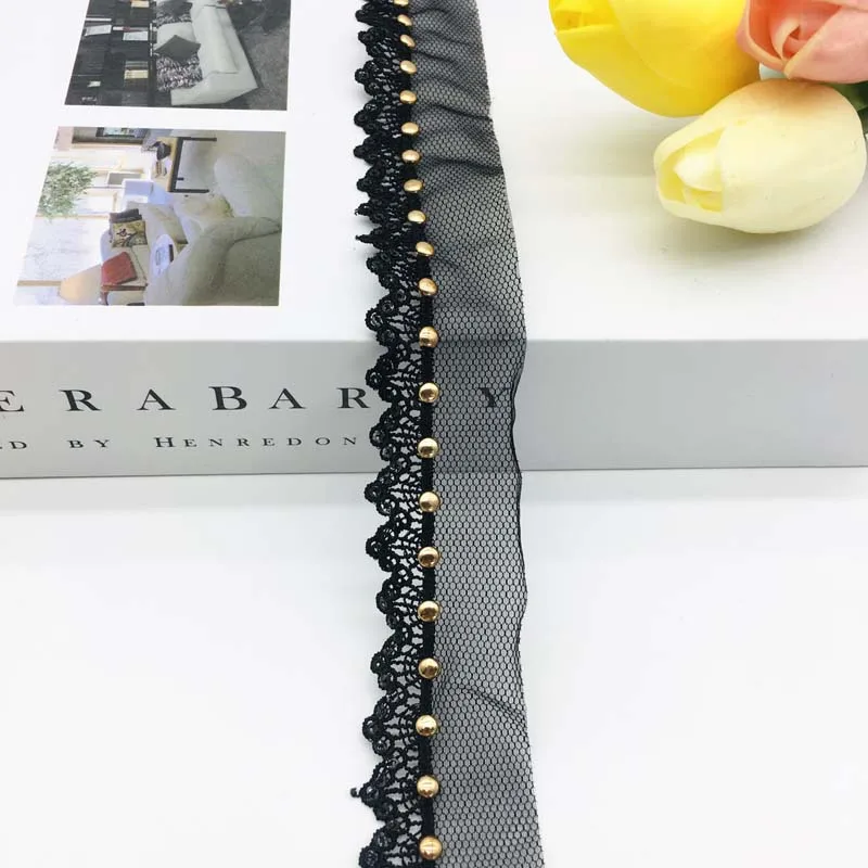 Wholesale Polyester Bead Trimming Design Lace Trims