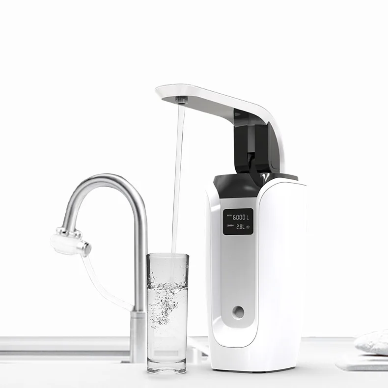 UF Activated Carbon Kitchen Counter Top Water Filter Purifier with Easy Faucet Mount Installation