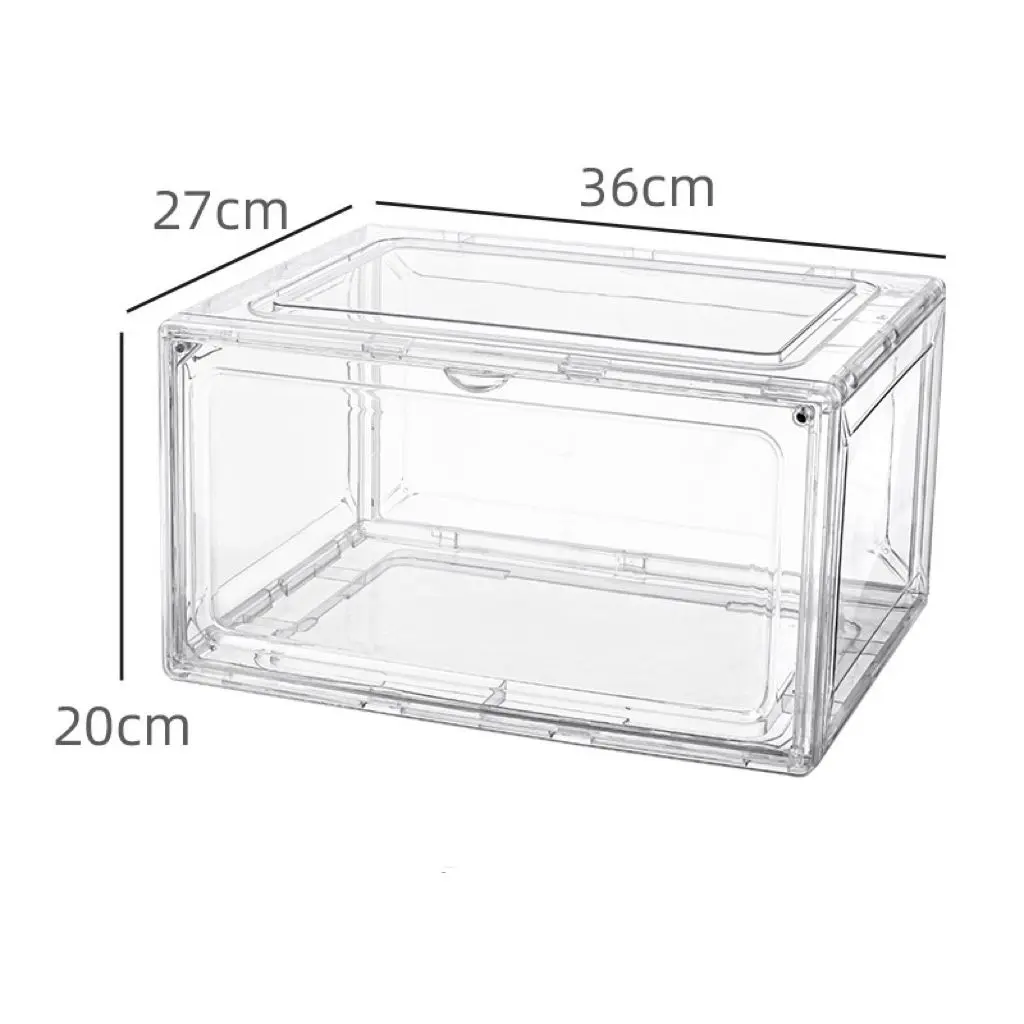 Transparent AJ shoebox acrylic side door shoe rack sneakers large shoe cabinet dustproof magnetic suction shoe storage box