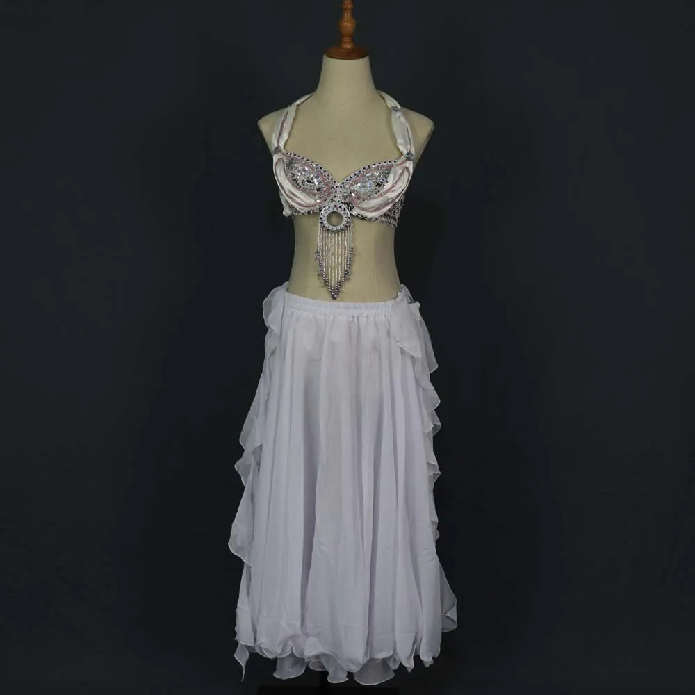 LED Color Lights Women Belly Dance Split Skirt Sexy Professional Belly dance Training Clothes Dancing Costumes