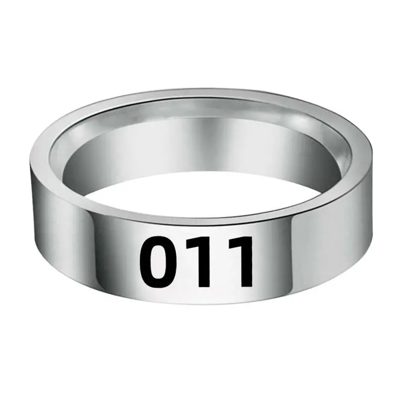 Factory wholesale hot sale new style 6mm titanium steel engraved couple ring tail ring