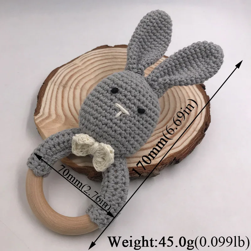 Crochet handmade Baby amigurumi Bunny Rattle