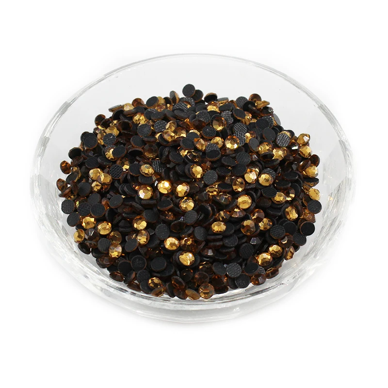 Hot Sale 4MM Hotfix Glitter Glass Stone Flatback Hot Fix Jelly Rhinestone Patch For Clothes