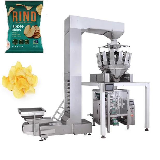 multi-function Chips Snacks Candy Packing Machine For Heavy Weight Food Packaging With Multihead Weigher
