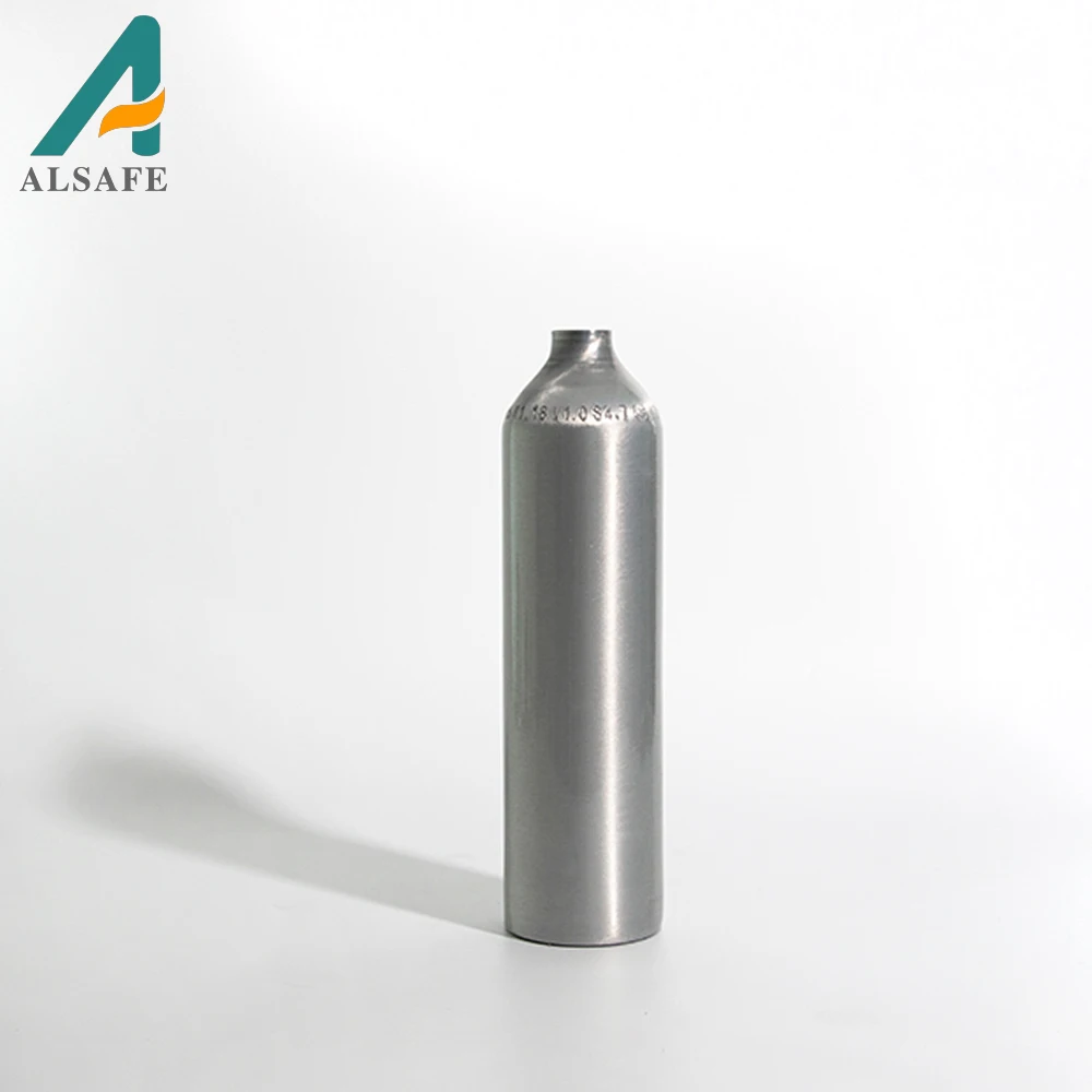 1.0L 1 Liter 150bar 309mm CE ISO Tped Oxygen Nitrogen Argon Helium Co2 Aluminium Gas Cylinder Industrial