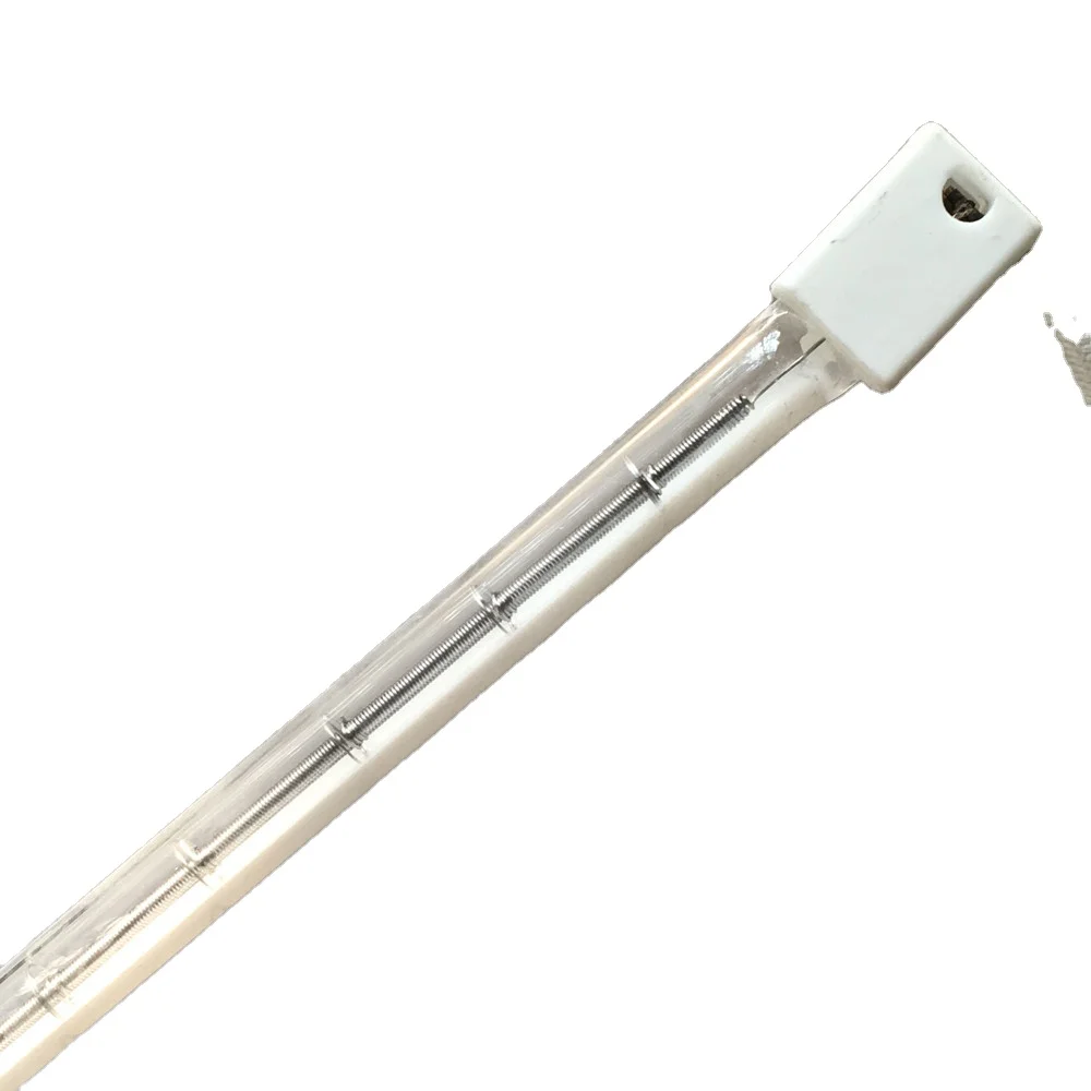 Hot sale half white halogen quartz infrared heating lamp element for PET blow molding preheating