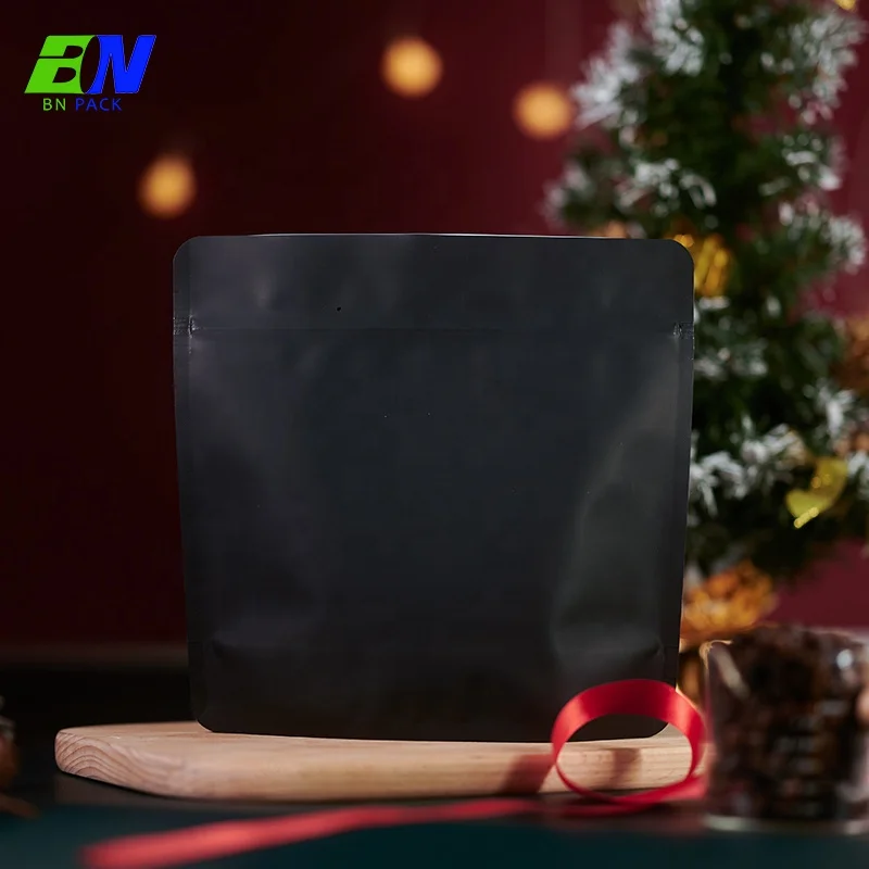 250g Recyclable Flat Bottom Zipper Pouch PVA-PE EVOH-PE Coffee Bean Bag