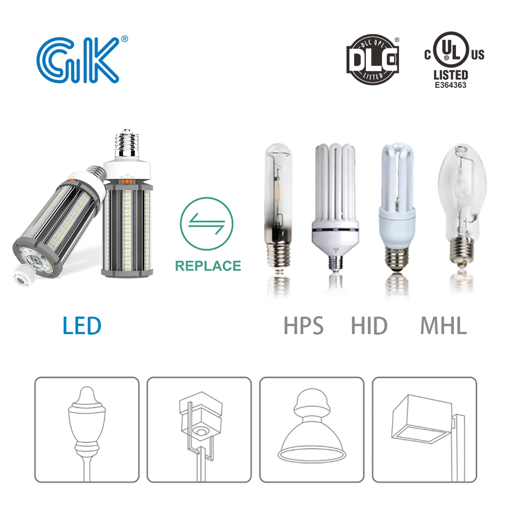 18w-120w Led Corn e26 e27 e39 e40 IP64 150lm/w HID Replacement Lamp Bulb Lights 360 Degree Lighting LED Bulb