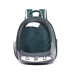 Transparent Breathable pet Backpack Transport Air Box Outdoor Travel pet kitten Carrying backpack Cat Bag Portable Space Capsule