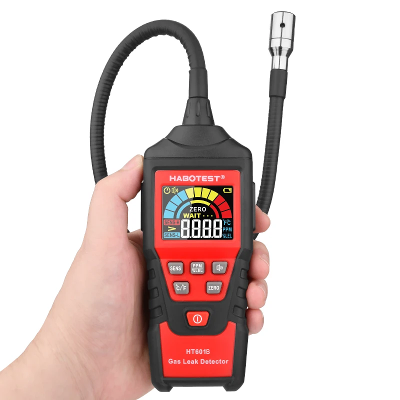 habotest ht601b color display 9999 ppm portable combustible gas leak indicator detector