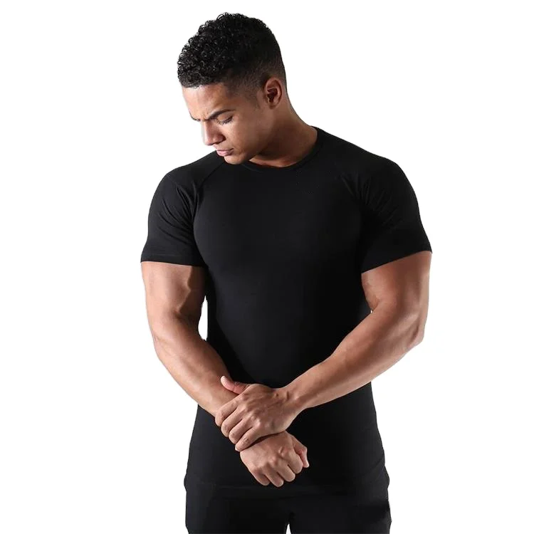 Mens T-shirts Custom Sportswear Set 100% Cotton Gym Fitness Round Neck Short-Sleeved Quick-drying Breathable Wicking T-shirt