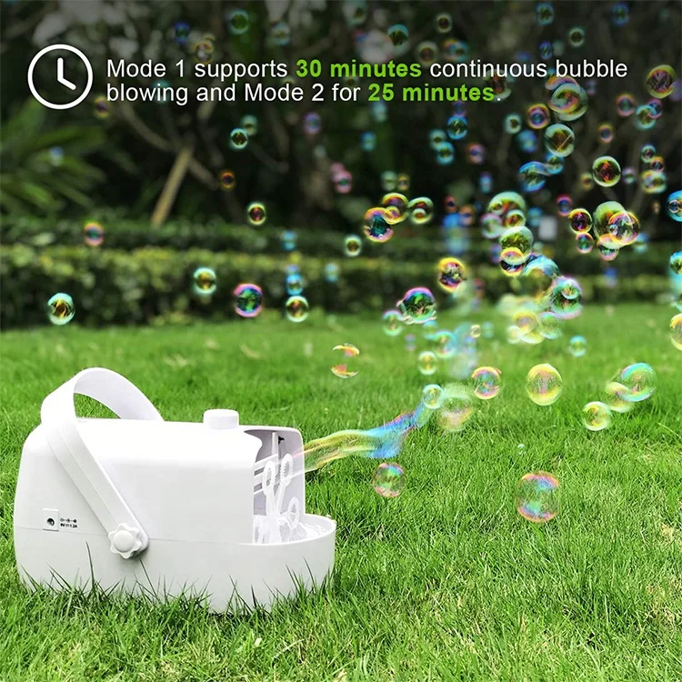 Portable Bubble Machine 4800+ Bubbles Per Minute for Kids Toddlers Parties Birthday Bubble Maker by Plug in and Battery