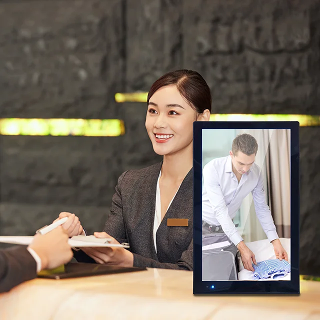 13.3Inch HD Android Tablet With Lcd Advertising Screen Desktop Digital Signage For Hotel Banking Tablet Indoor Video Display