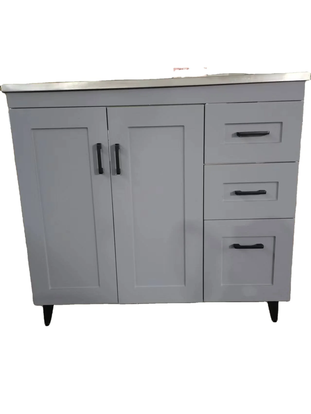Factory 48-Inch Bathroom Vanity with Sink Gray Paint Shaker Door MDF Cheap Price Vanity Vanities
