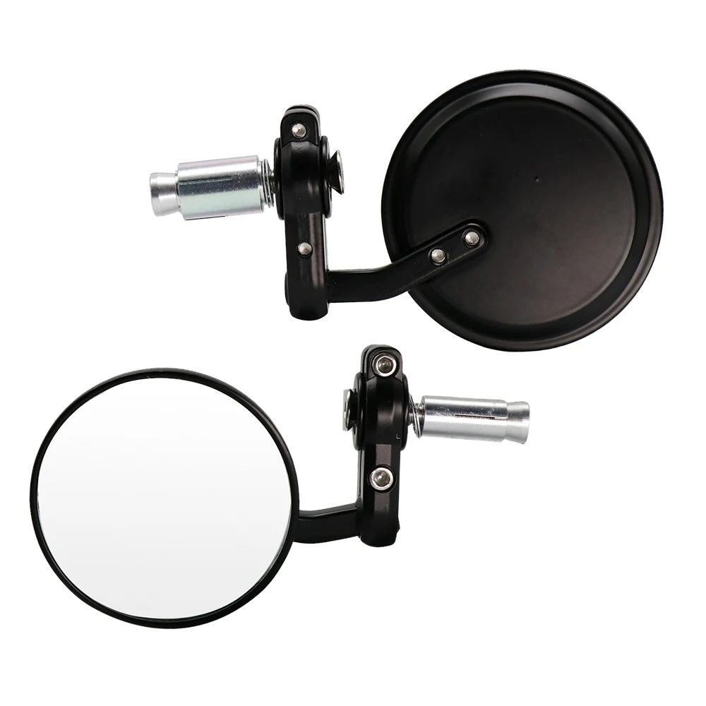 
Cafe Racer 2Pcs Aluminum Black sliver 22mm Retro hand bar adjustable motorcycle rear bar end mirror motorcycle for moto espejo 