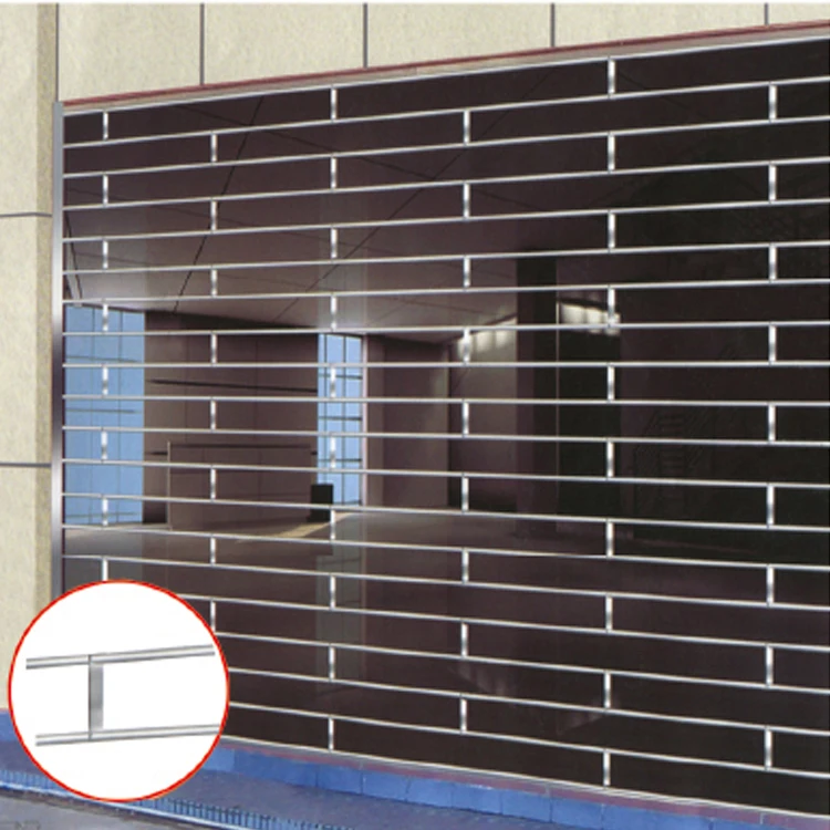 China foshan supplier electric motorized roll up doors automatic stainless steel perforated roller shutter door