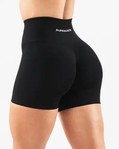 Free Sample Alphalete Supplier Seamless Solid color Fitness NEW Yoga Amplify  Shorts