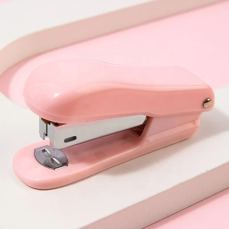 Macaron Color Booking Machine Student Office Supplies Bookmaker Creative Simple Machine Full Size Small Cute Mini Stapler