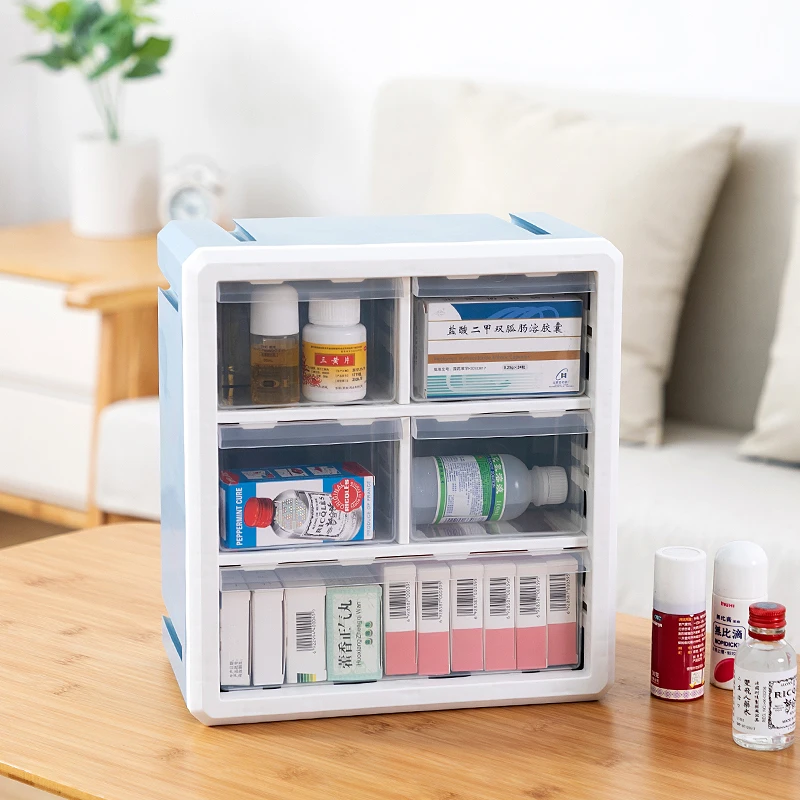 Wall Mounted Storage Box Medicine Storage Container Pill Organizer Multi-fuctional Storage Box For Household