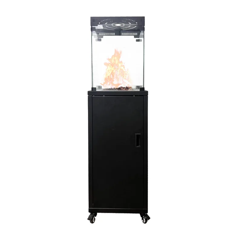 OEM/ODM factory design Outdoor gas fireplace with wheels Gas fire pit