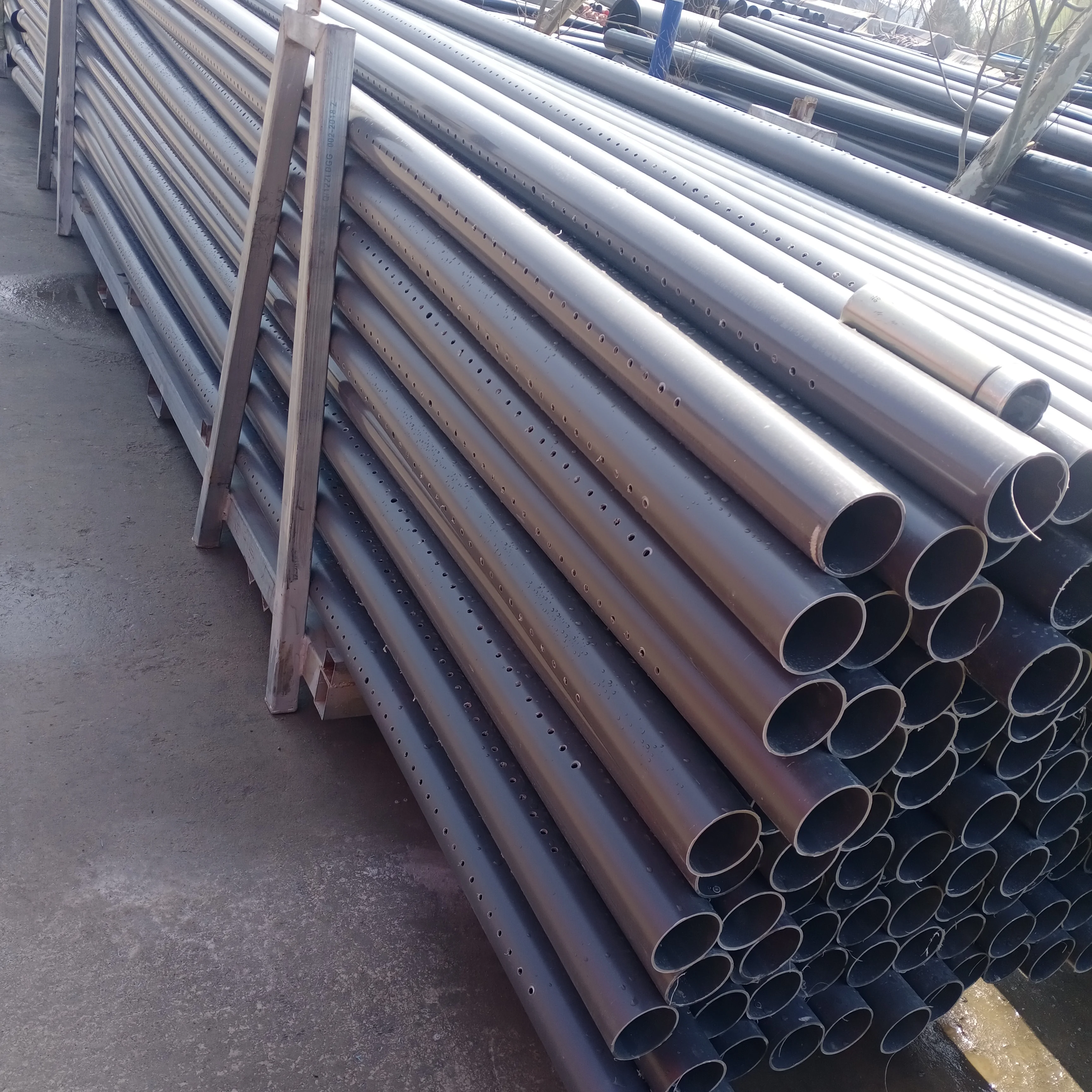 PVC Perforated Drainage Pipe 110mm 4 Inch Plastic Tubes Competitive Price for Perforated Pipes