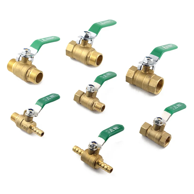 High quality heavy type Pneumatic Valves Male Thread Brass Ball Valve 3/8-8 With Barb Connector