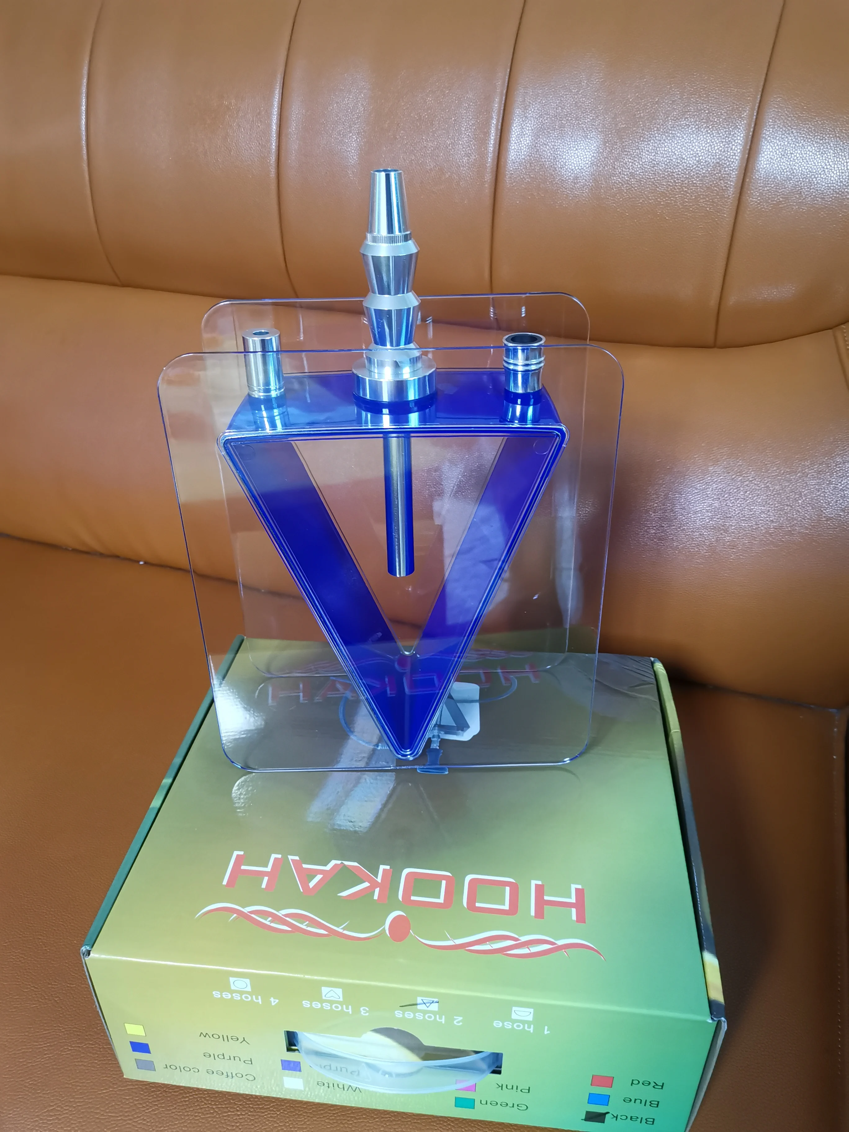 Acrylic Hookah Finished Set Triangle Pot Hookah Bar KTV Pot Hookah Accessories For Cigarettes And Tobacco