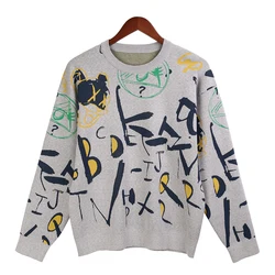 Original 2022 Custom OEM & ODM Long Sleeve O-neck Simple pattern knit pullover street wear sweaters For men