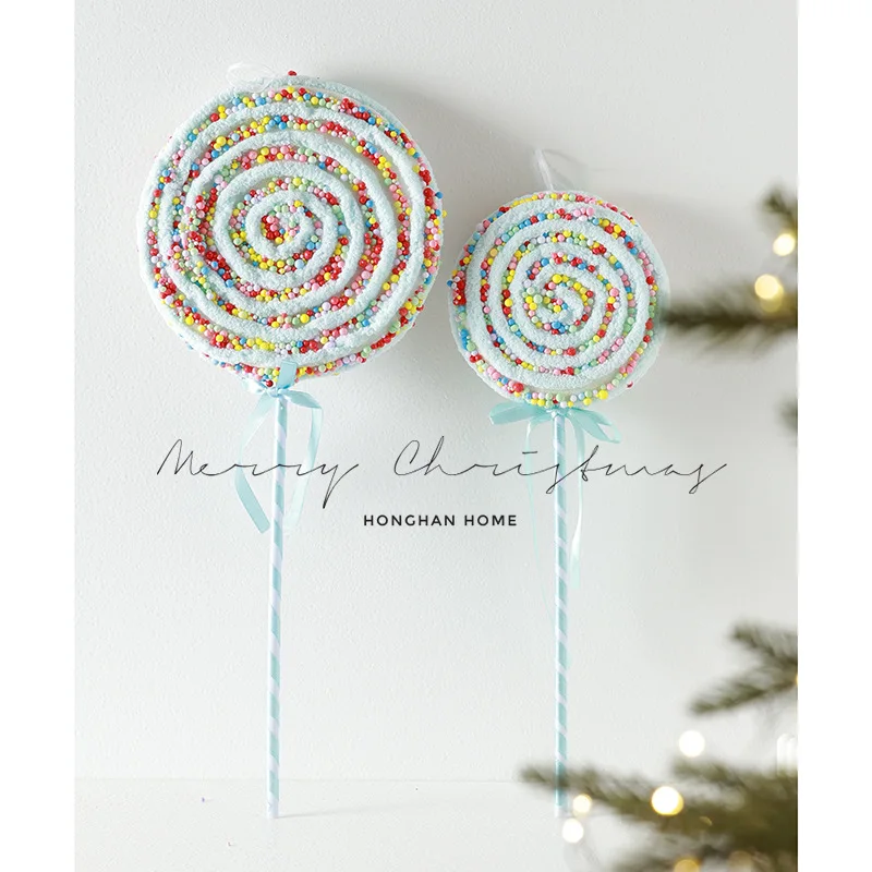 Christmas Festive & Party Supplies Multicolor Lollipop With Bow Polymer Clay Christmas Candy Ornaments