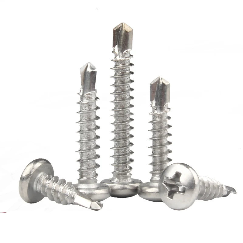 Fastener product SS316 stainless steel DIN7504K hex flange head self drilling screw Cross Recessed Pan Head Drilling Screws