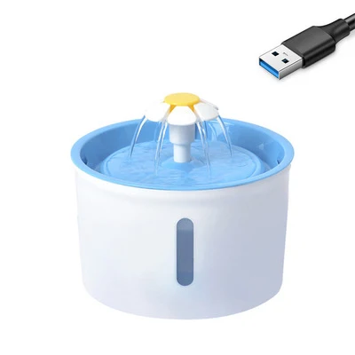 New Design Flower Style Automatic Electronic LED 2L Litter pet water dispenser dog feeder Pet Water Cat water Fountain