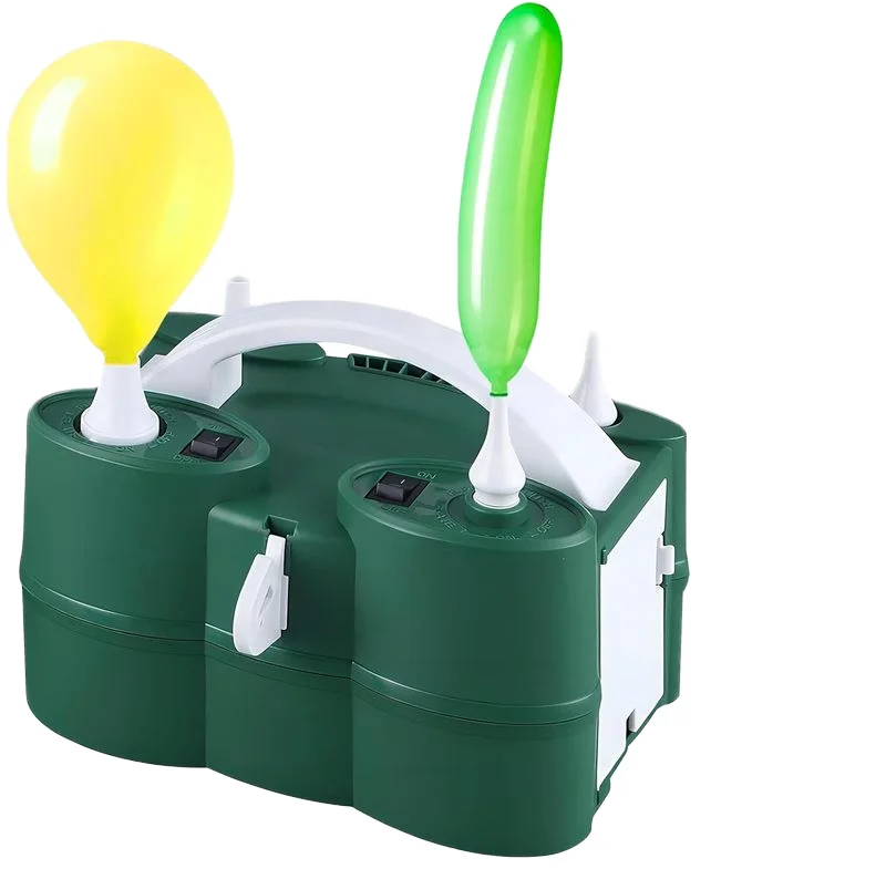 Multi-function double mouths usage electric air  helium balloon pump machine for latex foil balloon inflating