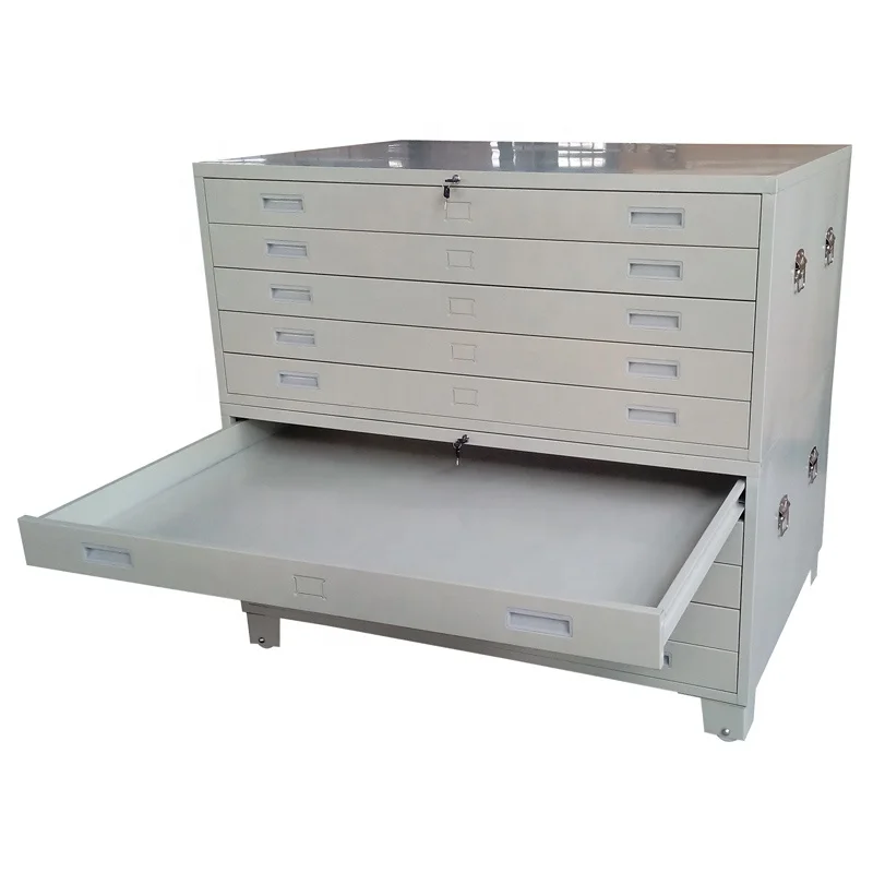 Multi Big Drawers Steel Map Drawing Storage Cabinet