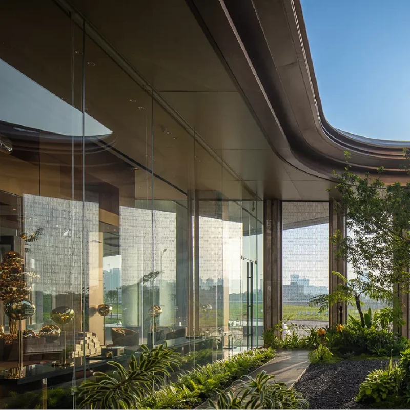 Zonron unitized Glass Facade energy saving Thermal break aluminum building exterior decorative Curtain wall glass curtain panel