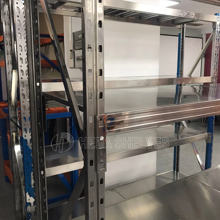 Stainless Steel Shelves Metal Warehouse Storage Rack Shelves Unit Stainless Steel Rack Shelf For Commercial Space