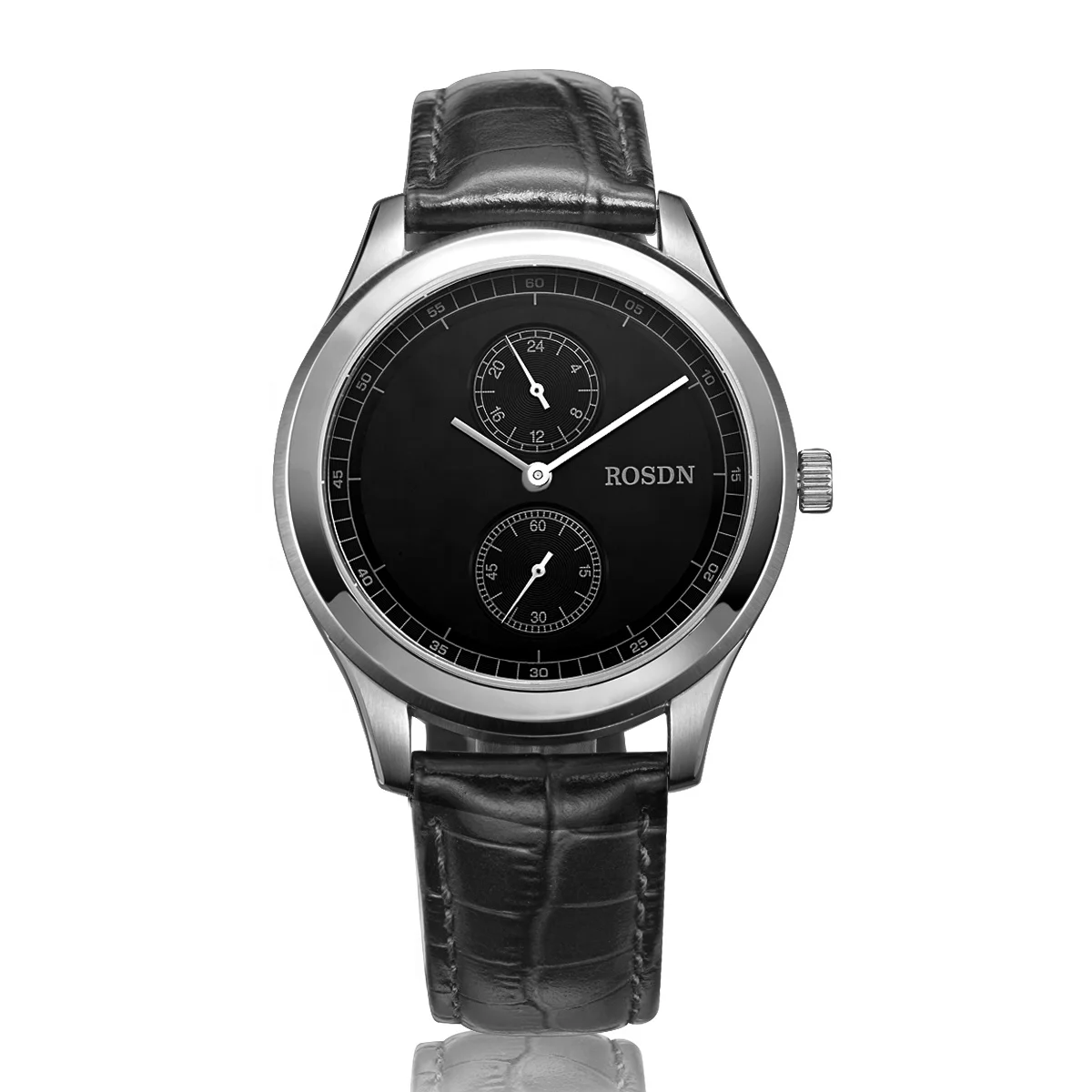 
Fastrack Black Leather Strap Women Man Unisex Minimalist Sports Watch 