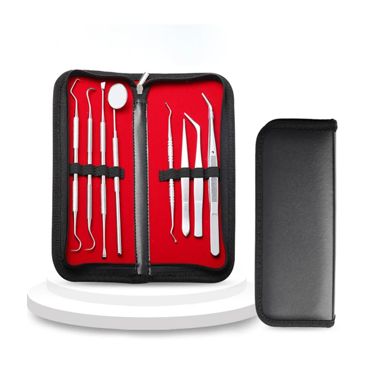 Hot selling custom logo/packing stainless steel oral tools dental hygiene Kit for teeth cleaning