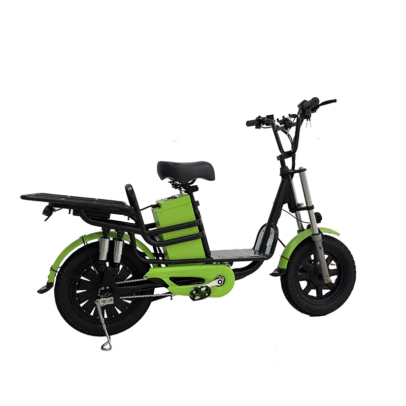 Electric Bike 16*3.0 Fat Tire Electric Delivery Bike Cargo Electric Fatbike 60V Lithium Battery 1000W  Electronic Rear Hub