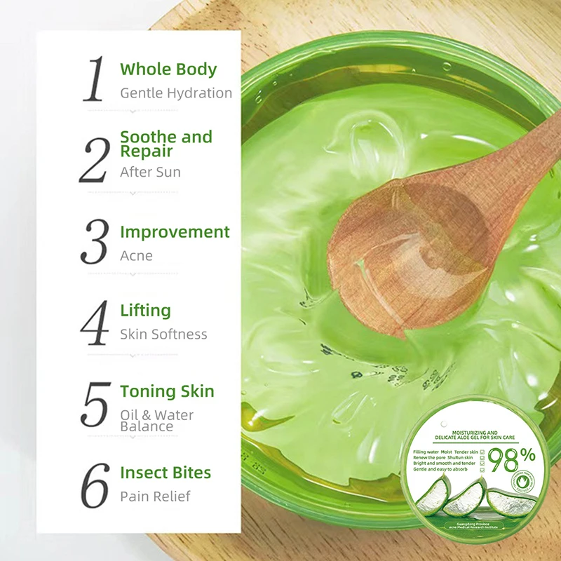OEM pure natural organic 98% moisturizing hydrate repair aloe vera soothing gel for face